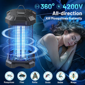 Jawlark electric mosquito zapper with 4200V mesh provides physical pest control.