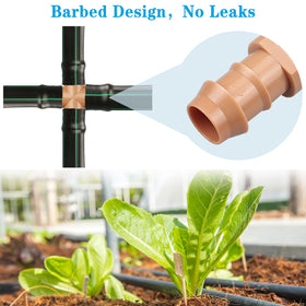 Jayee barbed cross connector 1/2-inch delivers leak-proof connections with no clamps needed.