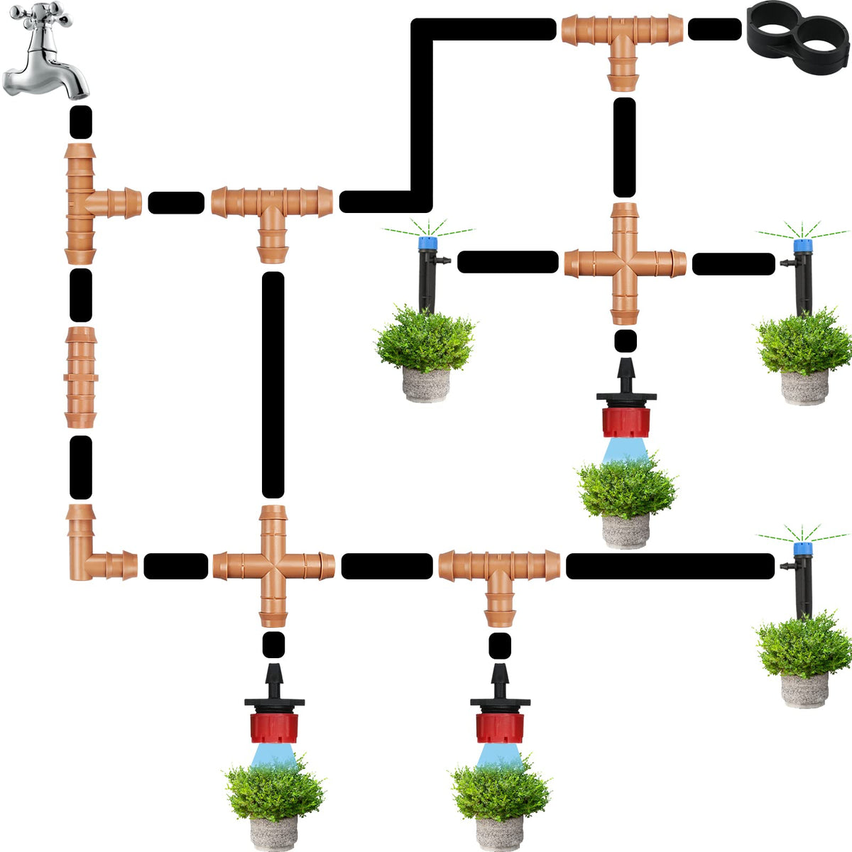 Jayee raised beds and greenhouse setups benefit from durable cross fittings.