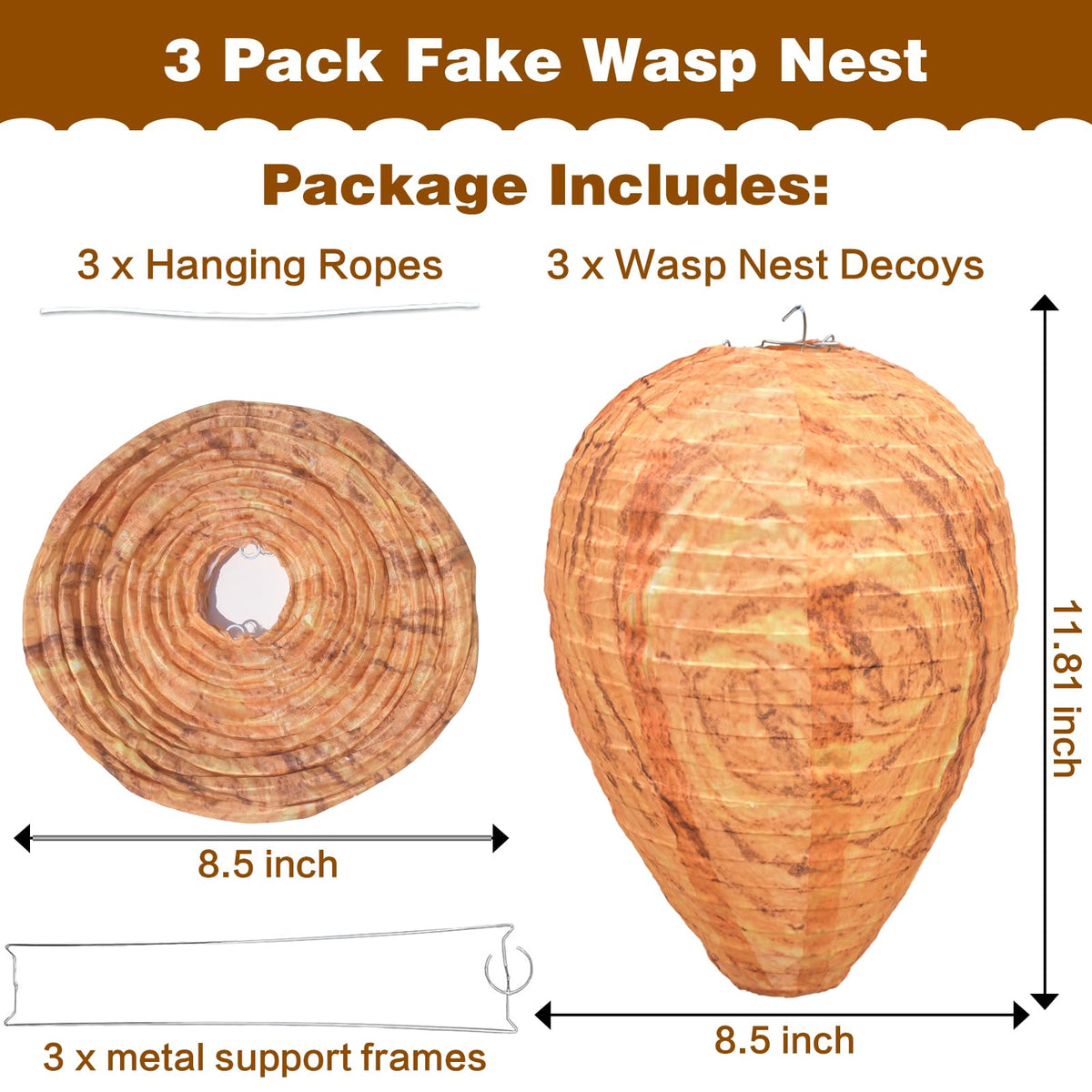 Jayhanvoe Wasp Nest Decoy in tree canopy signals territorial presence