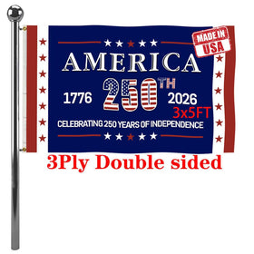 Jayus 250th anniversary flag double-sided 3x5 for outdoor display with vivid colors