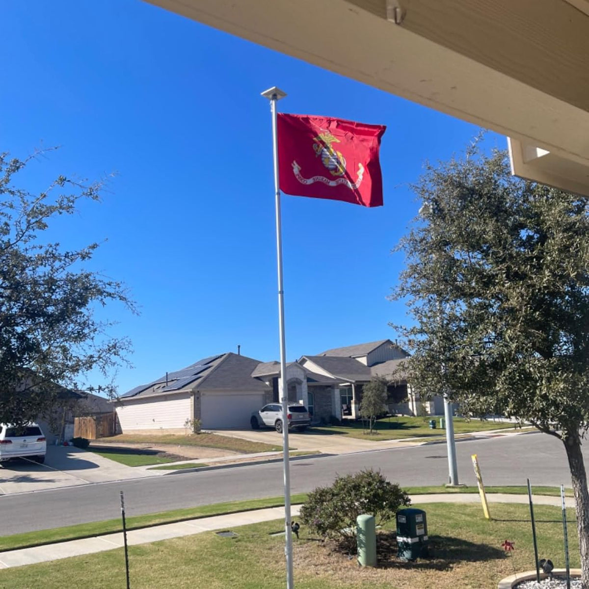 Jayus durable outdoor USMC flag made of polyester for long-lasting display.