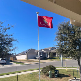 Jayus durable outdoor USMC flag made of polyester for long-lasting display.