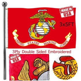 Jayus Marine Corps flag 340D nylon, durable outdoor display