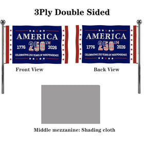Jayus vivid colors 3-ply flag ideal for storefront or home decoration