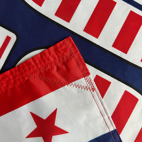 Jayus weather-resistant polyester flag designed to withstand wind and sun.