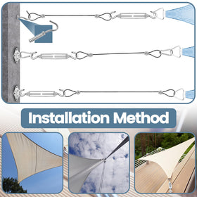 Jayzod sun shade hardware kit expansion hooks for versatile mounting