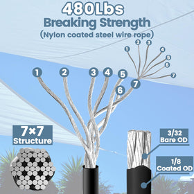 Jayzod sun shade hardware kit adjustable turnbuckle for precise tension