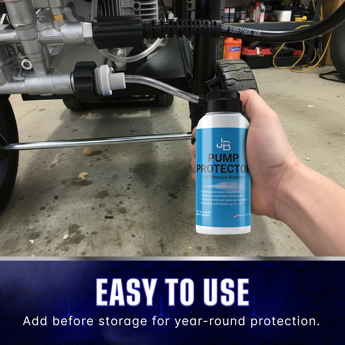 JB Industries universal washer compatibility connector highlights broad brand fit.