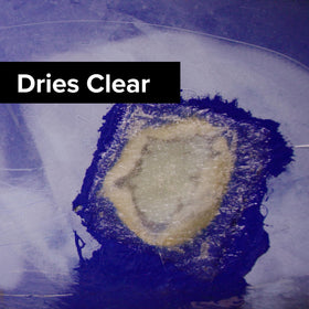 J-B Weld Fiberglass Resin cured repair shows a watertight bond