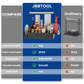JBBTOOL Grill Caddy removable dish for easy condiment storage.