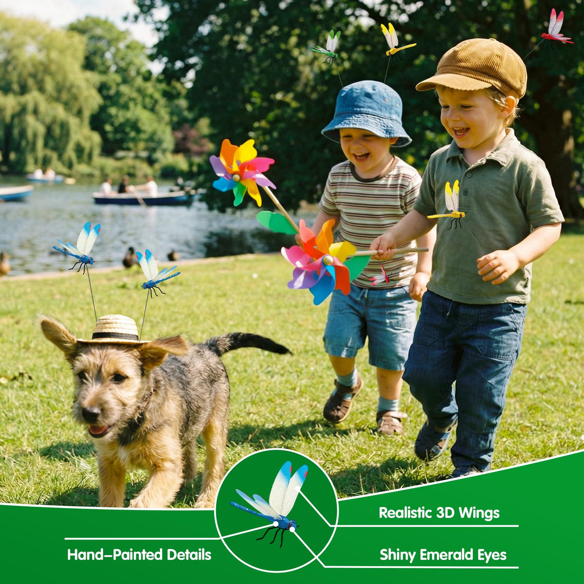 JBRGWSN dragonfly clips safe for kids and pets in garden displays