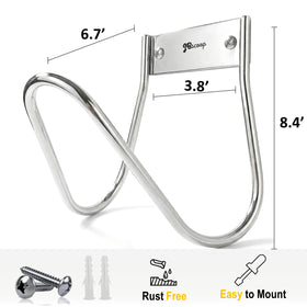 JBscoop wall mount kit, screws and plugs included for quick installation.