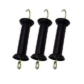 JBTOZIUY gate handle with spring in black, easy grip for safer gate operation.