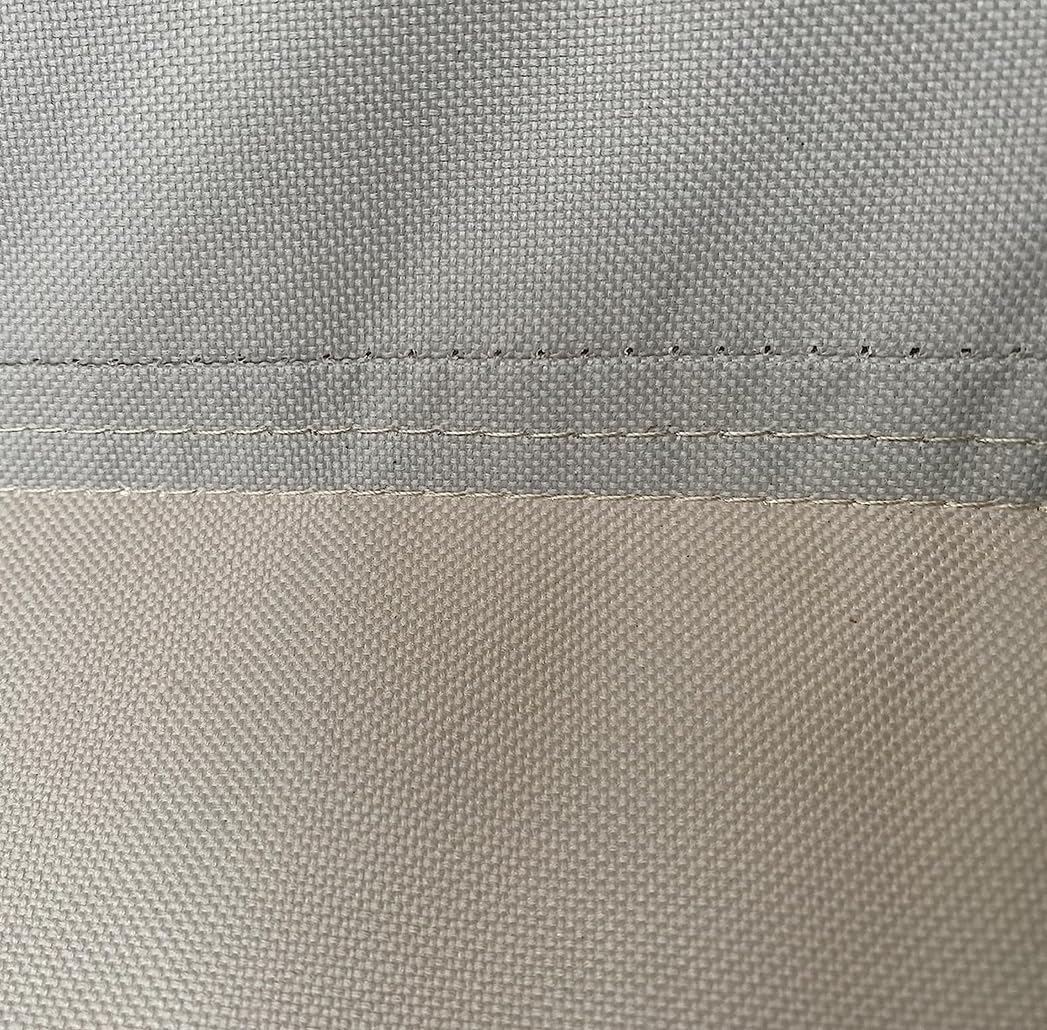 J&C patio swing seat cover back view illustrating full-frame protection for 3-seater.
