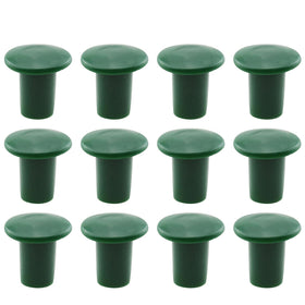 JCBIZ green mushroom rebar cap 30mm protecting garden poles from wear and snagging