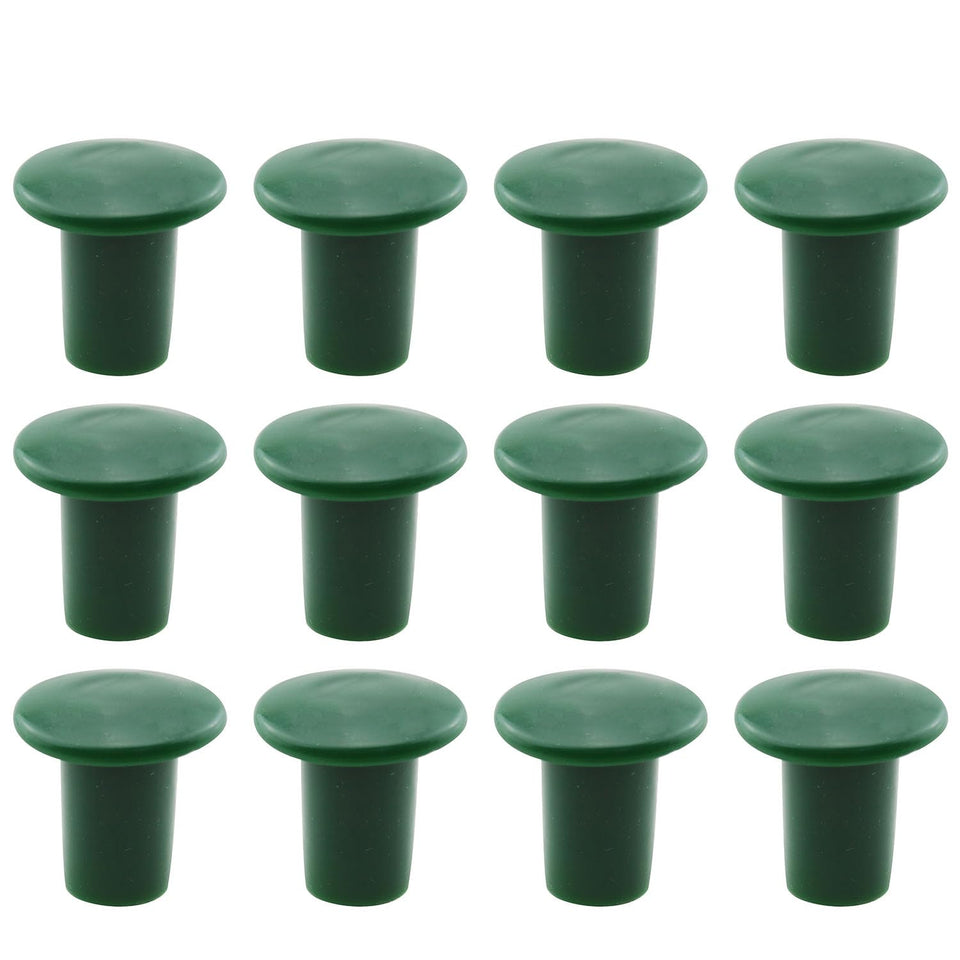 JCBIZ green mushroom rebar cap 30mm protecting garden poles from wear and snagging