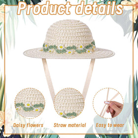 JcHrmers Floral straw hat costume adds charming seasonal flair to 23-inch geese.