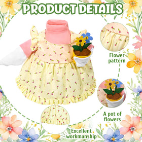 JcHrmers Gardener Goose hat straw with flowers adds seasonal porch charm.