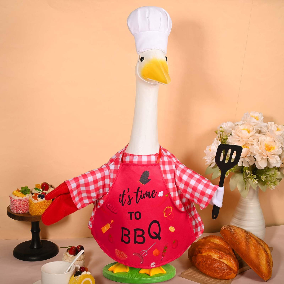 JcHrmers goose chef spatula complements outdoor display and imaginative scenes