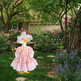 JcHrmers indoor-outdoor versatile goose outfit for celebrations.