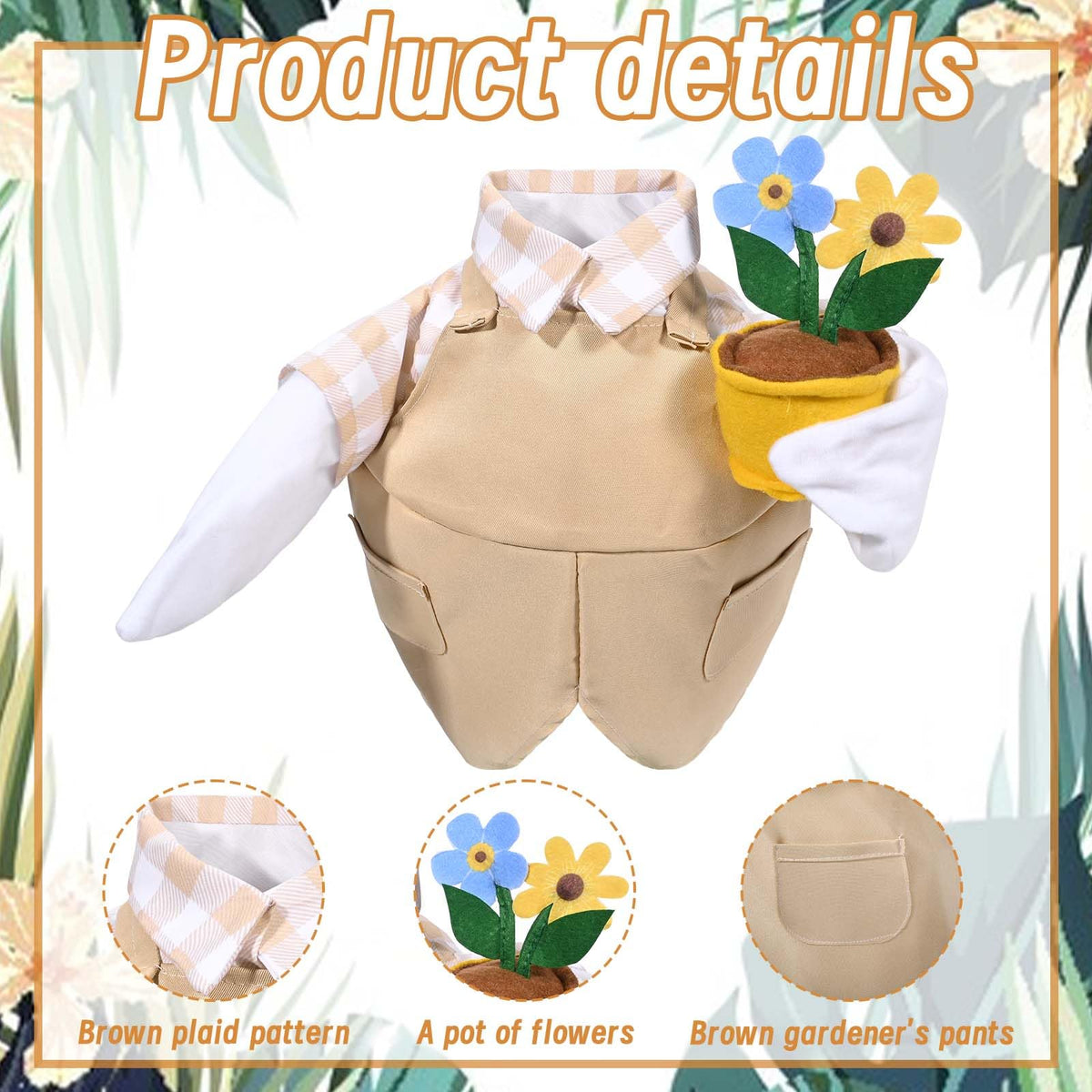 JcHrmers Goose outfit with flower pot offers a delightful garden accent.