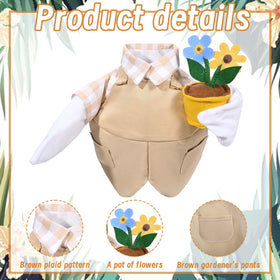 JcHrmers Goose outfit with flower pot offers a delightful garden accent.