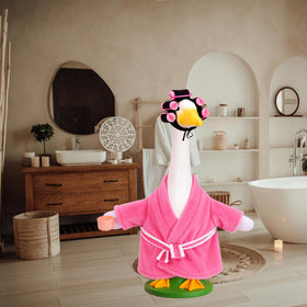 JcHrmers holiday porch goose outfit for festive outdoor displays.