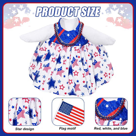 JcHrmers Independence Day goose skirt set adds crisp, bold pattern to lawn decor.