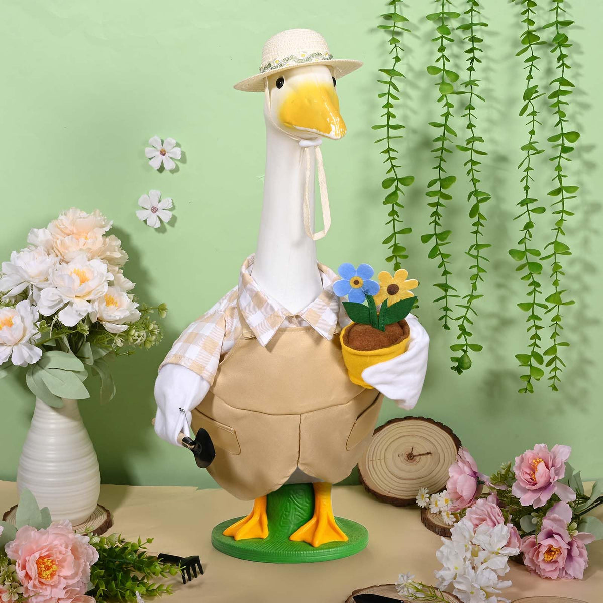 JcHrmers Indoor/outdoor goose clothes suit patios, lawns, or indoor decor.