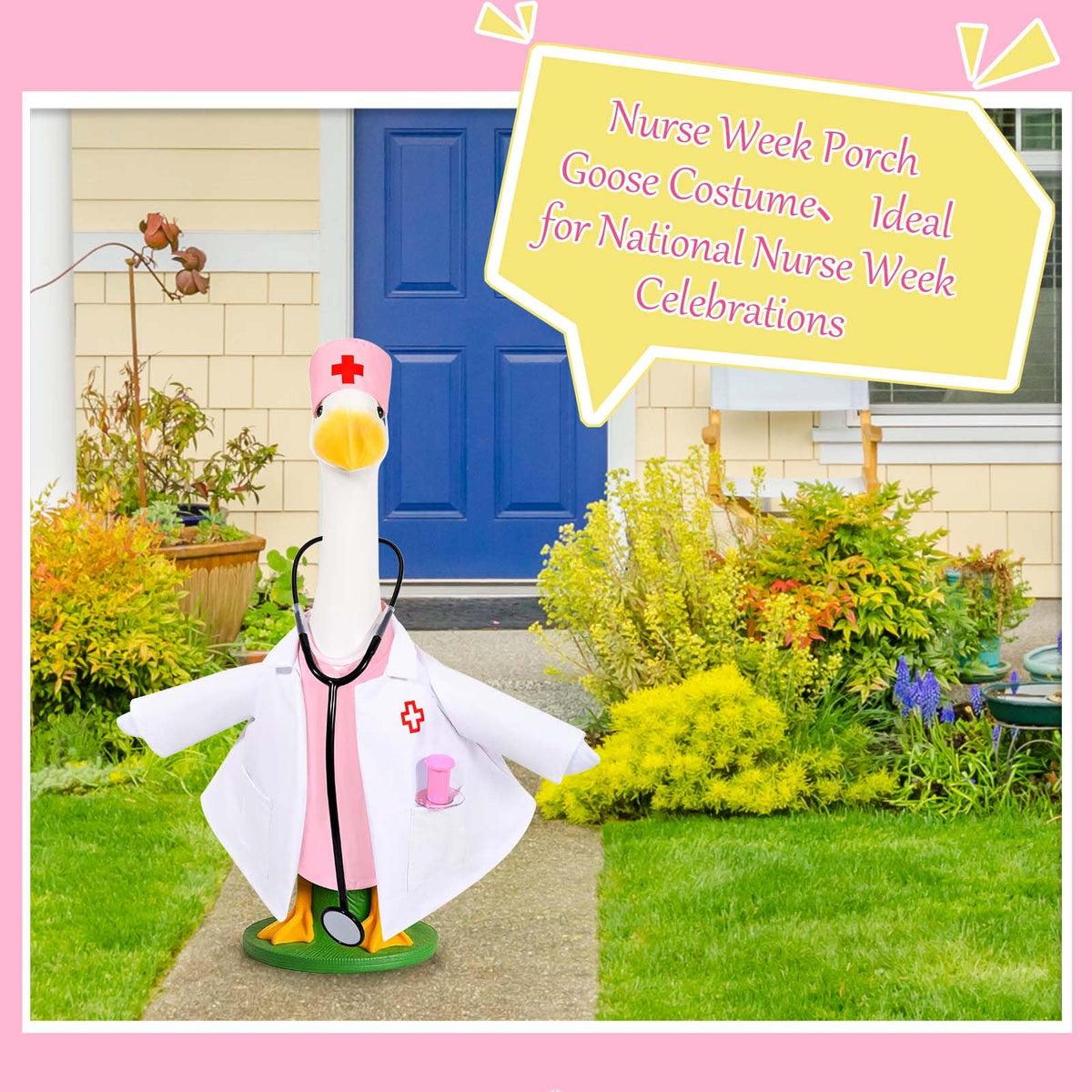 JcHrmers nurse hat adds playful touch to garden decor