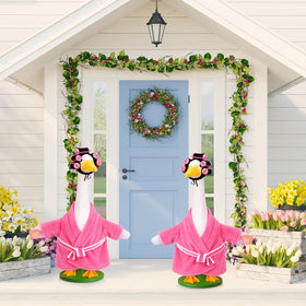 JcHrmers old lady design adds playful personality to goose statue.