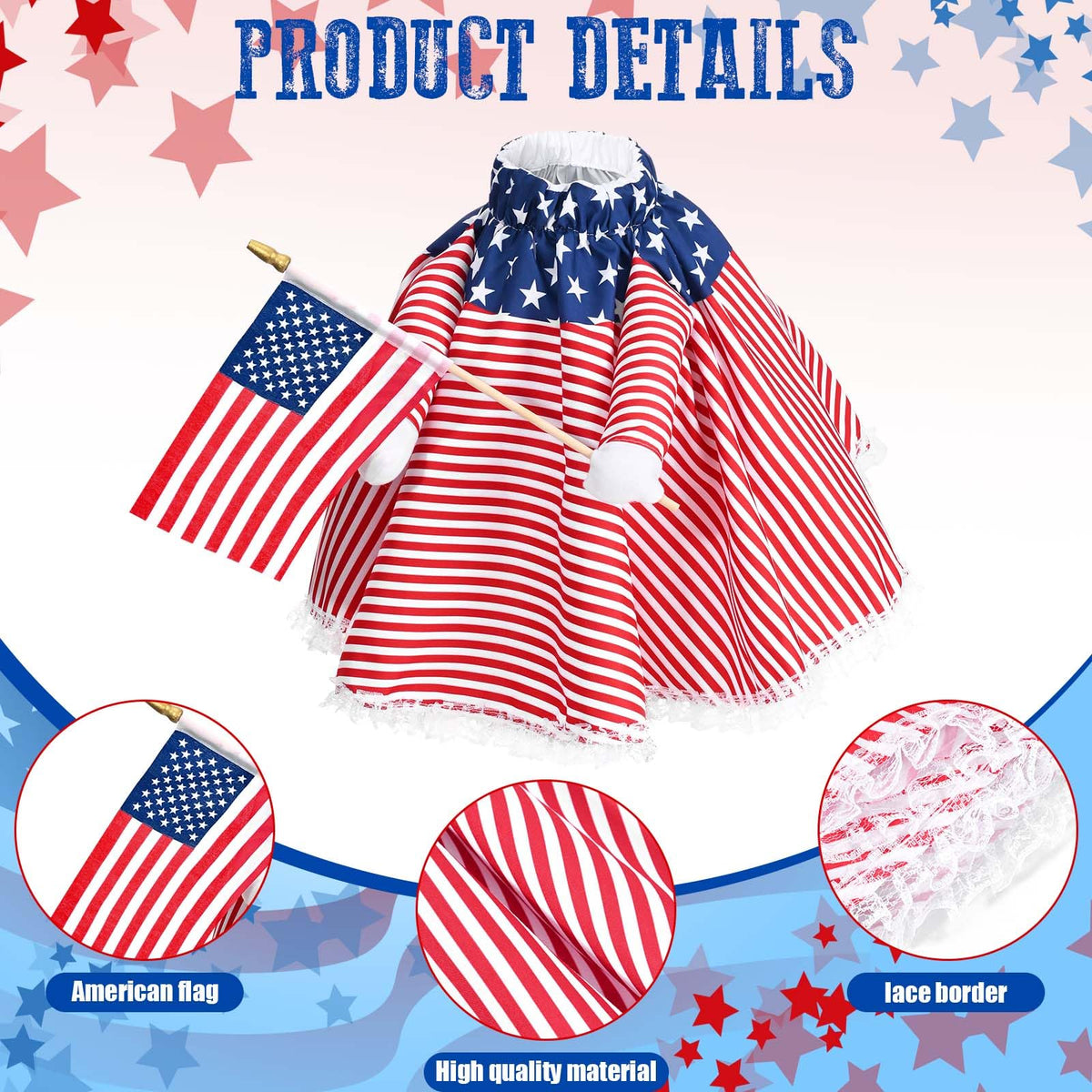 JcHrmers flag accessory completes patriotic look for outdoor displays.