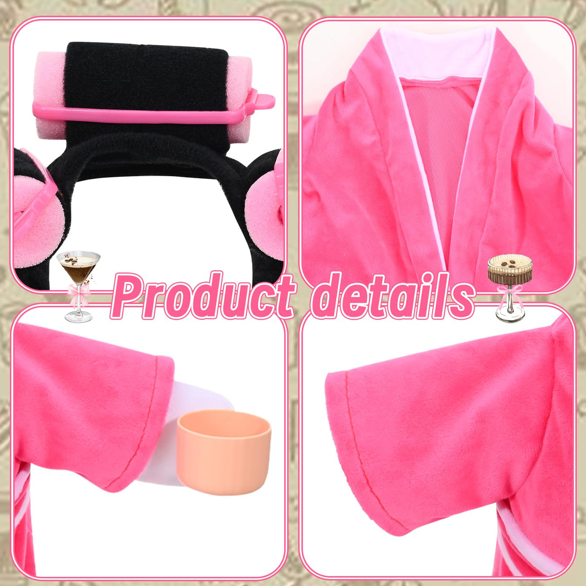JcHrmers pink porch goose robe costume brightens curbside statue.