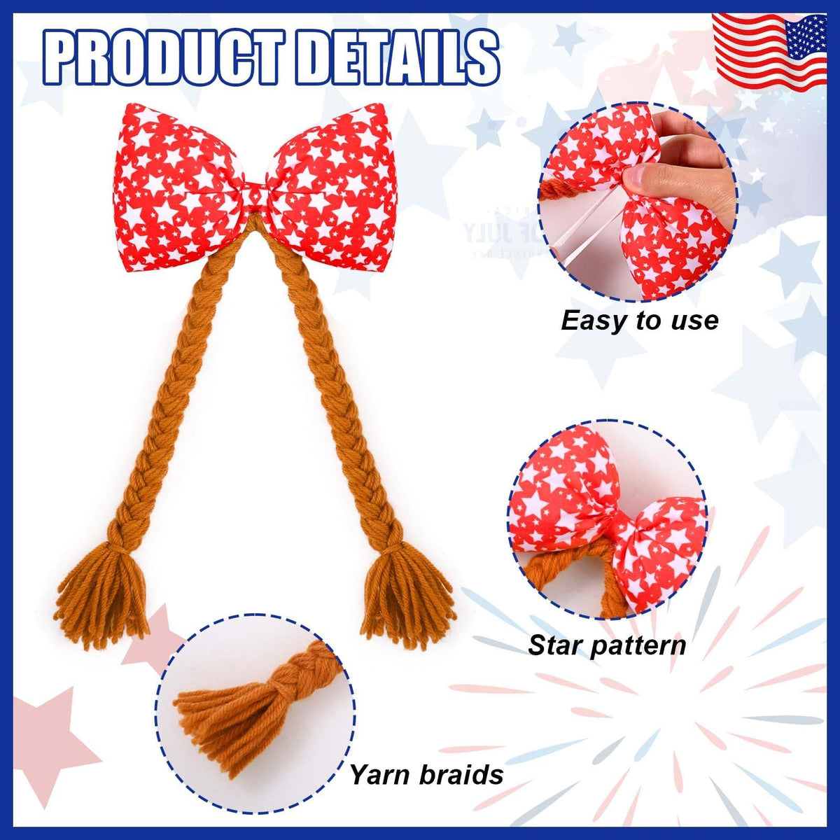 JcHrmers red star glasses highlight patriotic styling for outdoor celebrations.