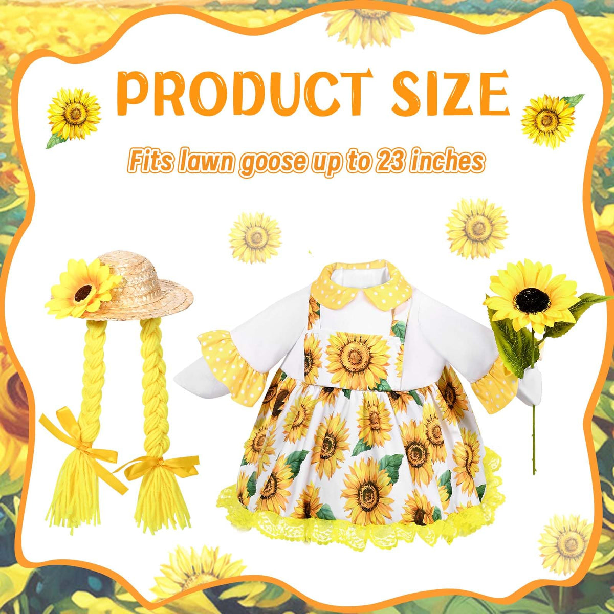 JcHrmers straw hat with pigtails completes an outdoor garden look