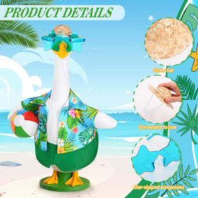JcHrmers goose outfit with sunglasses brightens sunny patio decor
