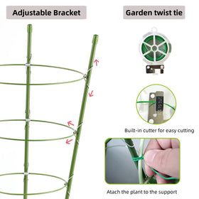 JCKHXG foldable plant cage design for easy seasonal storage and reuse.