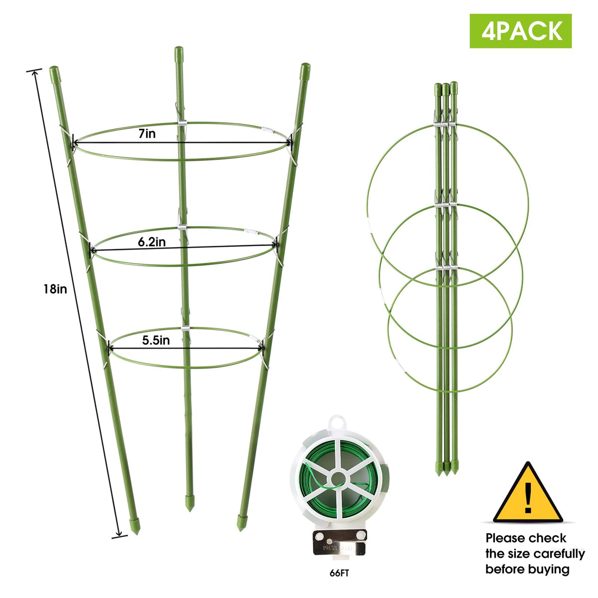 JCKHXG steel-core cage with plastic coating resists rust while guiding vines upward.