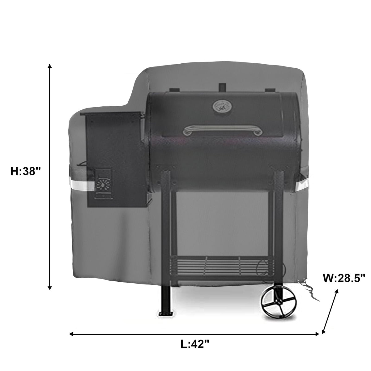 JCLMER 73700 cover side vents allow airflow while keeping your grill dry.