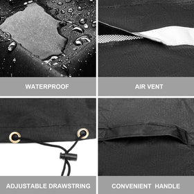 JCLMER 73700 cover uses waterproof fabric to resist rain and snow.