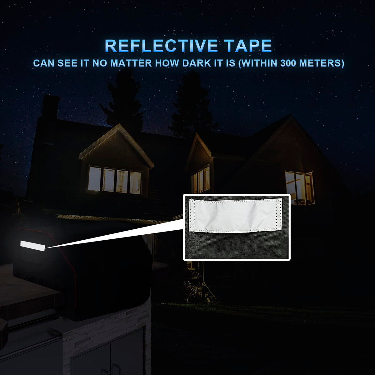 JCLMER waterproof, rip-resistant fabric on Bull 32-inch grill cover resists weather