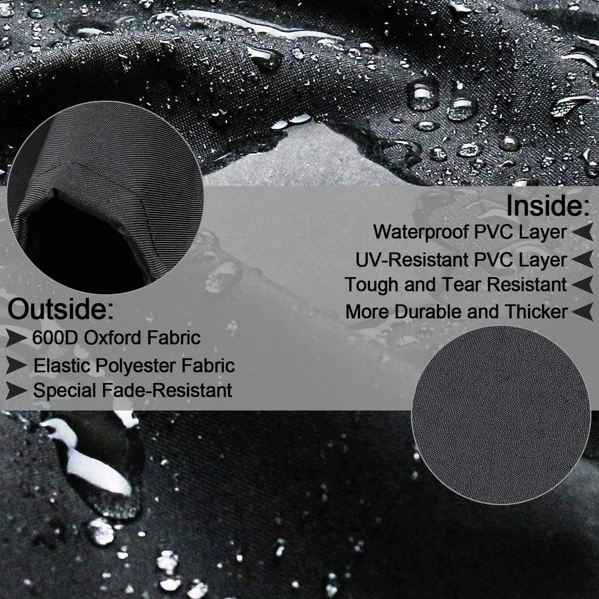 JCLMER Weber Spirit II 200 cover breathable vents promote cooling after grilling