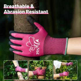 JDL pink gloves easy to machine wash and durable.