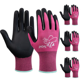 JDL pink women’s gloves with strong palm grip for secure handling in wet conditions.