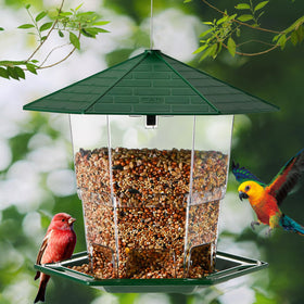 Jealoeur bird feeder latch-top design enables quick refills and easy cleaning