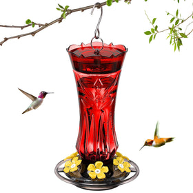 Jealoeur hummingbird feeder with 360 view for easy bird watching in the garden