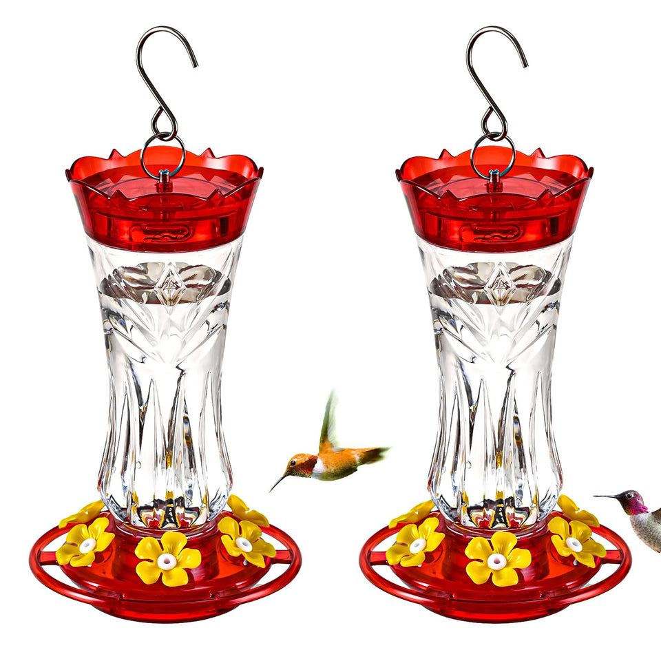 Jealoeur hummingbird feeder 360-view for easy birdwatching in your garden.