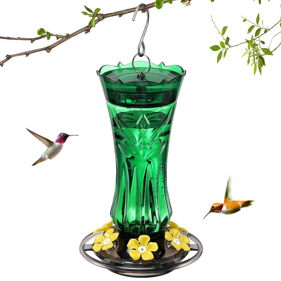 Jealoeur hummingbird feeder with six ports for shared feeding