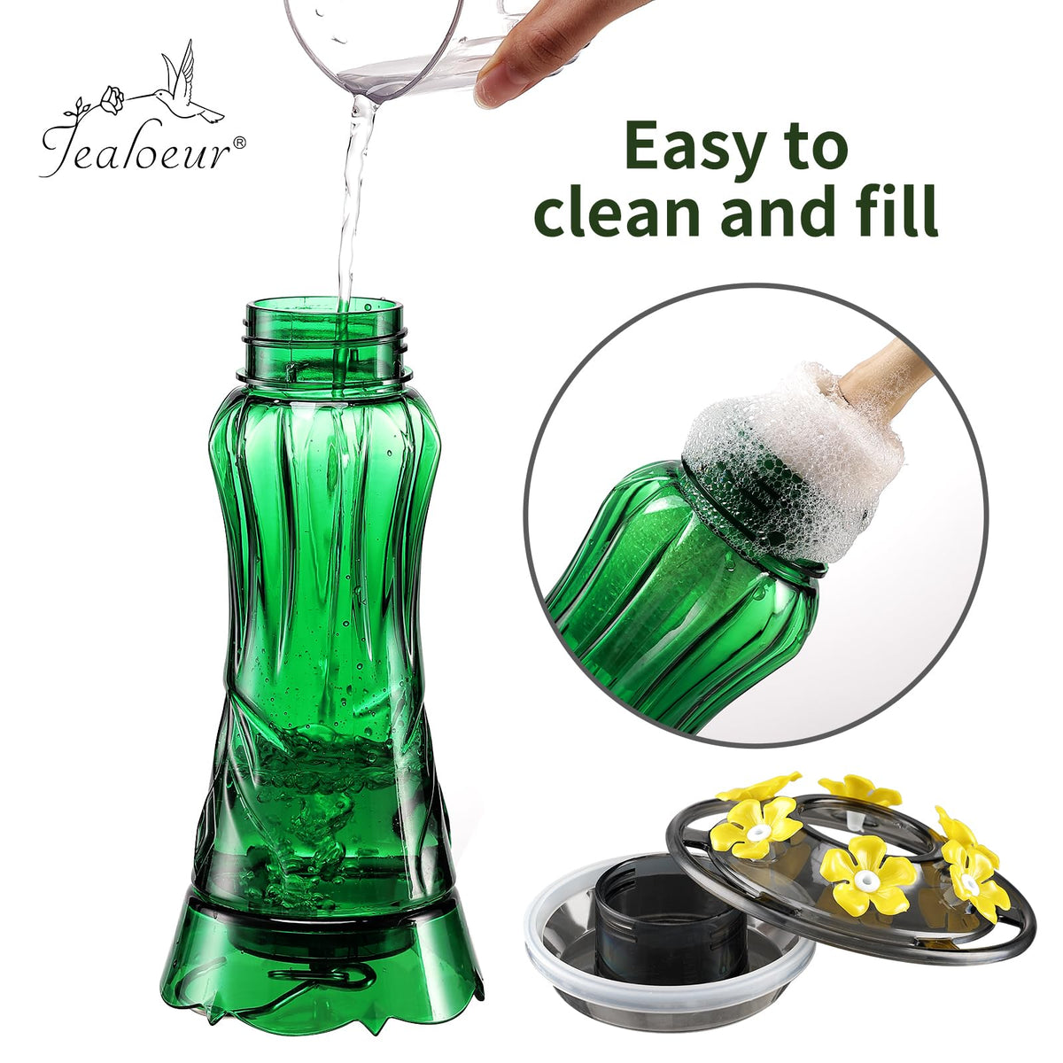 Jealoeur feeder is dishwasher-safe for easy cleaning